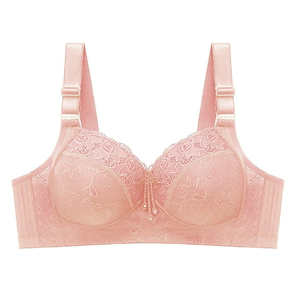 Gyexs Women's Comfortable Large Size Thin Style Gathering Back Wrapped Bra Push Up Bras for Women, RD2, Size 40