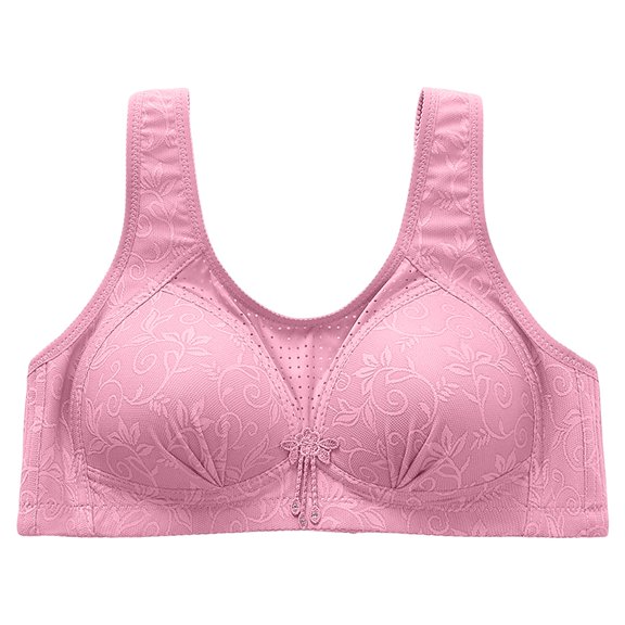 Gyexs Women's Comfortable Large Size Underwire Bra Wrapped Design Breathable Fabric Supportive Back Closure, Rose Gold, Size 38