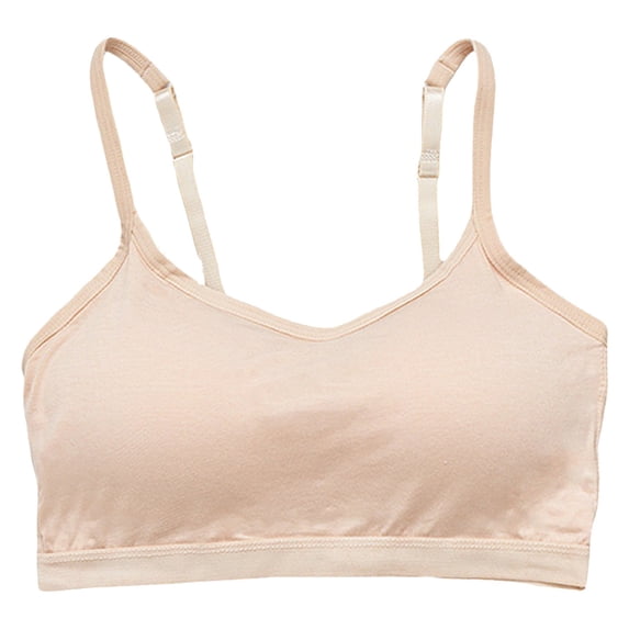 Gyexs Women's Comfortable Sports Yoga Fitness Walking Lightweight Supportive Open Back Bra Wireless Bras for Women, Beige, Size L