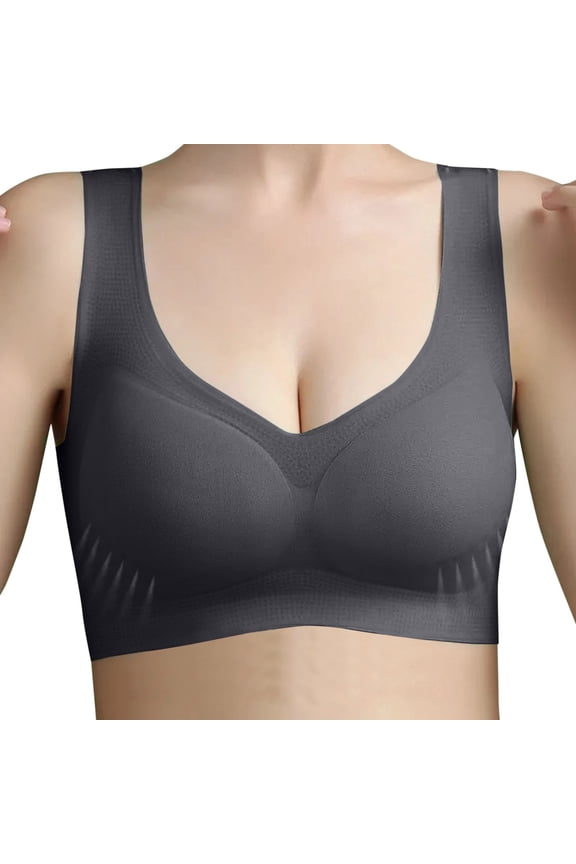 Women's One Fab Fit Underwire Demi T-Shirt Convertible Bra Seamless Comfort Support Bralettes for Women, Black, Size L
