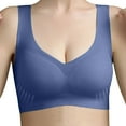 thumbnail image 1 of Gyexs Women's One Fab Fit Underwire Demi T-Shirt Convertible Bra Seamless Comfort Support Seamless Bras for Women, Blue, Size XL, 1 of 4
