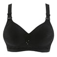 thumbnail image 1 of Gyexs Women's Push Up Wireless Bra Support Comfort No Underwire Bralette Everyday Wear Underwear Jelly Bras for Women, Black, Size 46, 1 of 3