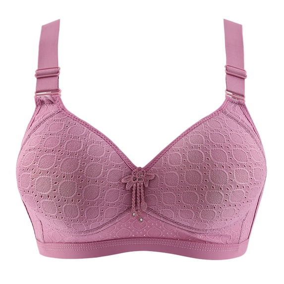 Gyexs Women's Push Up Wireless Bra Support Comfort No Underwire Bralette Everyday Wear Underwear Push Up Bras for Women, Purple, Size 40