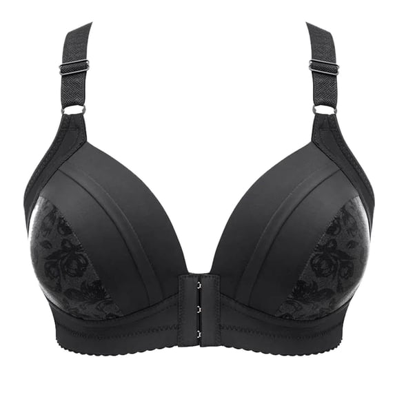 Gyexs Women's Push Up Wireless Bra Support Comfort No Underwire Bralette Everyday Wear Underwear Wireless Bras for Women, Black, Size 44