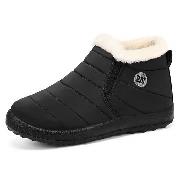 Gyexs Women's Snow Boots Tall, Winter Shoes for Women Size 12, Flexible, Hook & Loop, Hiking, Steel Toe, Men's Fashion, Black, Size 7.5