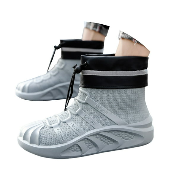 Gyexs Women's Snow Boots, Womens Winter Shoes Dressy Casual, Removable Footbed, Lace-Up, Chukka, Snip Toe, Men's Fashion, Grey, Size 8.5