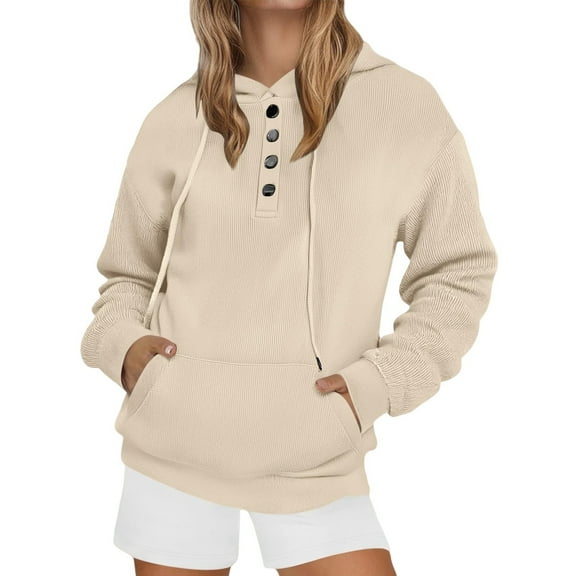 Gyexs Women's Zip Up Y2k Hoodies Long Sleeve Hooded Fleece Sweatshirts Y2k Winter Zip Up Jackets Pullover Sweaters Winter Clothes, Beige, Size XL