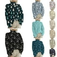 thumbnail image 1 of Gyexs Womens Christmas Sweater Knit Warm Sweater Tops Turtleneck Long Sleeve Shirts Soft Cozy Winter Clothes Women's Fashion #01 Light Blue & Size XL, 1 of 5