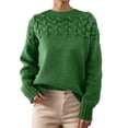 thumbnail image 1 of Gyexs Womens Fall Sweaters Neck Long Sleeve Fuzzy Knit Tops Wool Base Layer Sweater Pullover Tops Fall Winter Outfits, Green, Size XXXL, 1 of 4