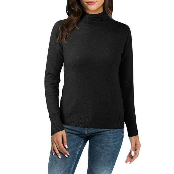 Gyexs Womens Fall Sweaters Wool Fall Winter Casual Long Sleeve Sweaters Knit Loose Thin Fall Winter Sweater Blouse Women's Fashion, Black, Size XL