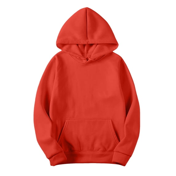 Gyexs Womens Oversized Hoodies Loose Comfy Neck Sweatshirt Open Front Cardigan Jacket Casual Fashion Clothes, Orange, Size S