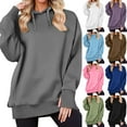 thumbnail image 1 of Gyexs Womens Oversized Hoodies with Thumb Hole Casual Long Sleeve Pullover Sweatshirts Y2k Clothes Fall Fashion Outfits 2025, Sky Blue, Size XL, 1 of 9