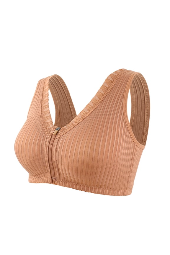 Womens Seamless Sports Bra Comfortable Wirefree Support for Yoga Workout Running and Sleep Bras for Women, Coffee, Size 42