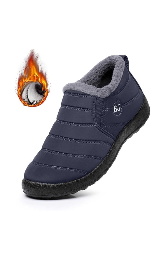 Womens Snow Boots Size 8, Winter Shoes for Women 2025 Boots, Breathable, Button, Western, Square Toe, Outdoor Wear, Dark Blue, Size 7.5