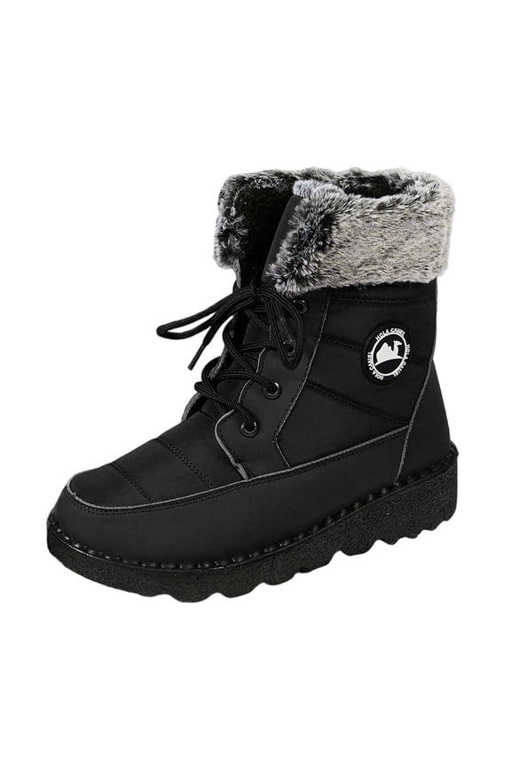 Womens Snow Boots Size 8, Winter Shoes for Women 2025 Work, Flexible, Snap, Western, Open Toe, Women's Fashion, Black, Size 7