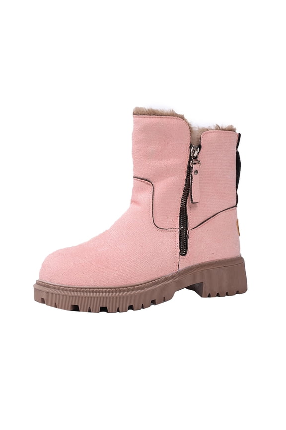 Womens Snow Boots Size 8, Womens Winter Shoes 2025, Flexible, Snap, Hiking, Closed Toe, Outerwear, Pink, Size 9