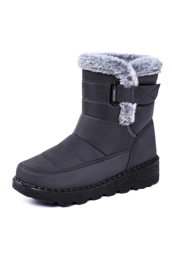 Womens Snow Boots Waterproof Insulated, Winter Shoes for Men Waterproof Snow, Wide Calf, Lace-Up, Western, Split Toe, Sportswear, Grey, Size 9.5