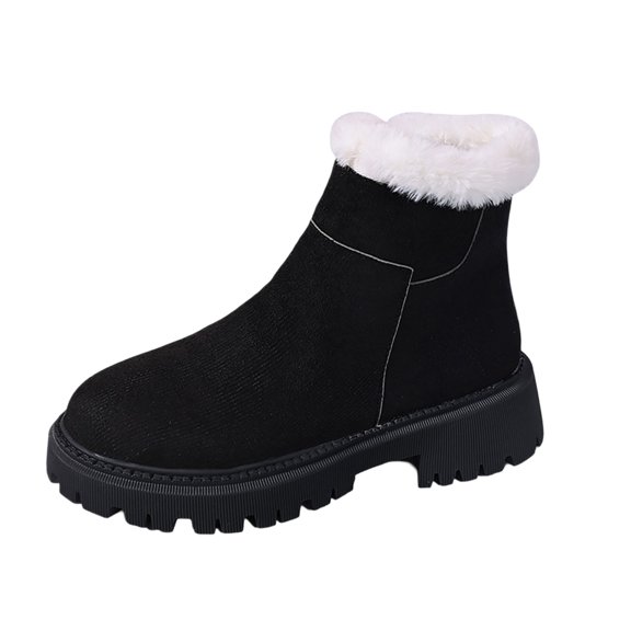 Gyexs Womens Snow Boots, Winter Shoes for Men Size 15, Flexible, Slip-On, Riding, Closed Toe, Men's Fashion, Black1, Size 8.5