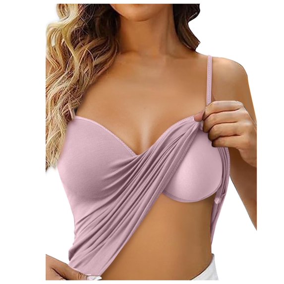 Gyexs Womens Tank Tops with Built in Bras Relaxed Fit Solid Color Adjustable Spaghetti Strap Workout Yoga Shirts Basic Layer Padded Bra Camisole (X01-, XL)