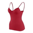 thumbnail image 1 of Gyexs Womens Tank Tops with Built in Bras Relaxed Fit Solid Color Adjustable Spaghetti Strap Workout Yoga Shirts Basic Layer Padded Bra Camisole (X02-Red, S), 1 of 6