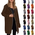 thumbnail image 1 of Gyexs Zip Up Long Hoodies Womens Fleece Long Sleeve Oversized Jacket Fall Lightweight Tunic Hooded Sweatshirt with Pockets, Light Pink, Size XL, 1 of 9