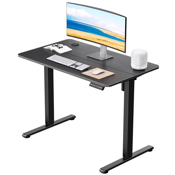 Gylador Electric Standing Desk, 40''x24'' Height Adjustable Desk with Memory Preset, Stand up Desk with Electric Lift, Electric Desk for Home, Computer Desk, Office Desk, 2 Boards, Coated Black