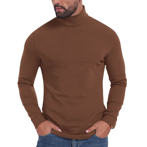 Gym Athletic Tops for Mens Turtleneck Tops Fleece Lined Pullover Thermal Long Sleeve blouses tops Lightweight Thermal Pullover Sweaters Blouses Hiking Outdoor Track Blouses Gym Outfits