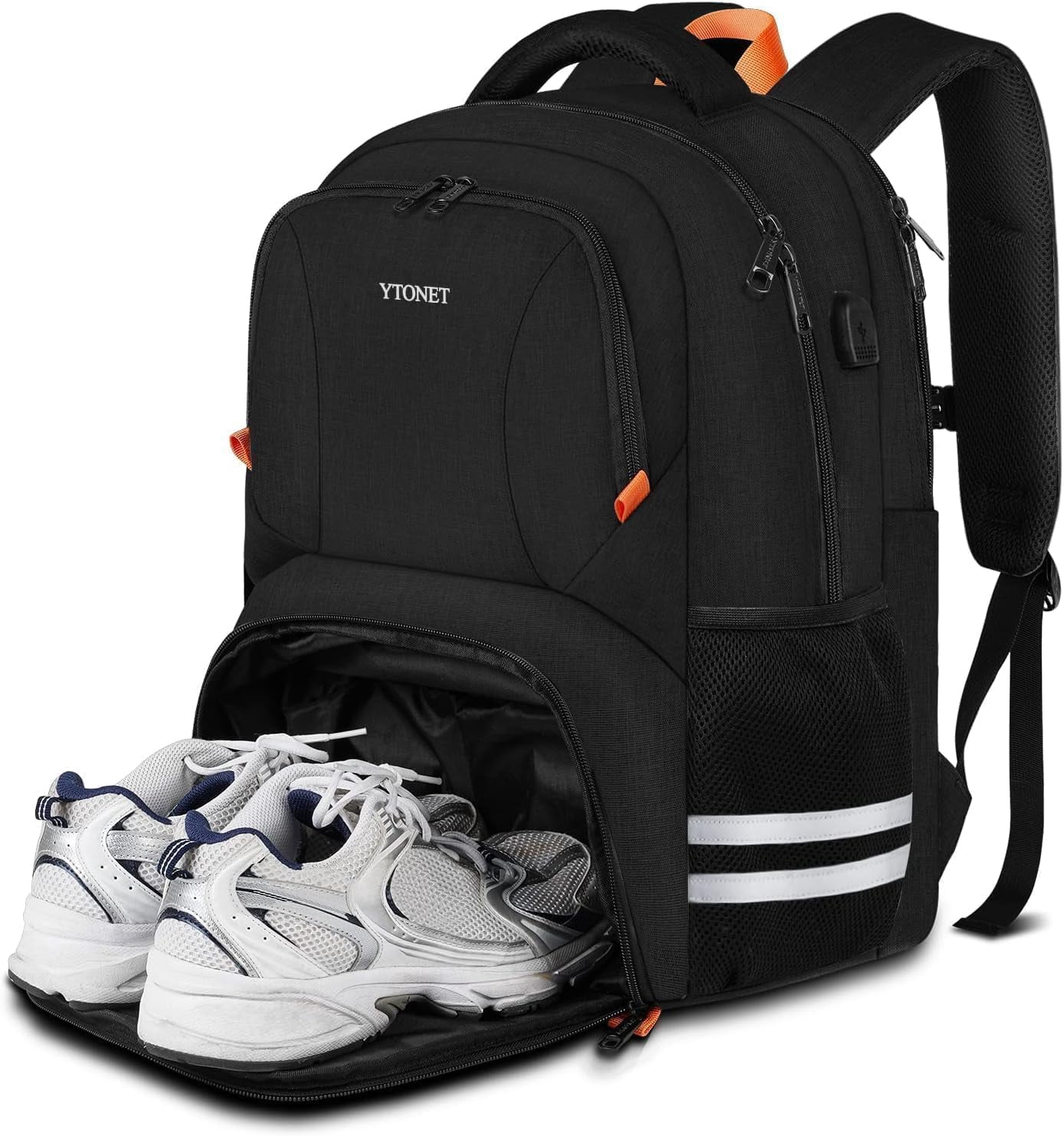 Gym Backpack For Men Women Travel Sports Track Bag With Shoe Compartment, Tennis Bag 6 Rackets, Large Tennis Racket Bag for Men