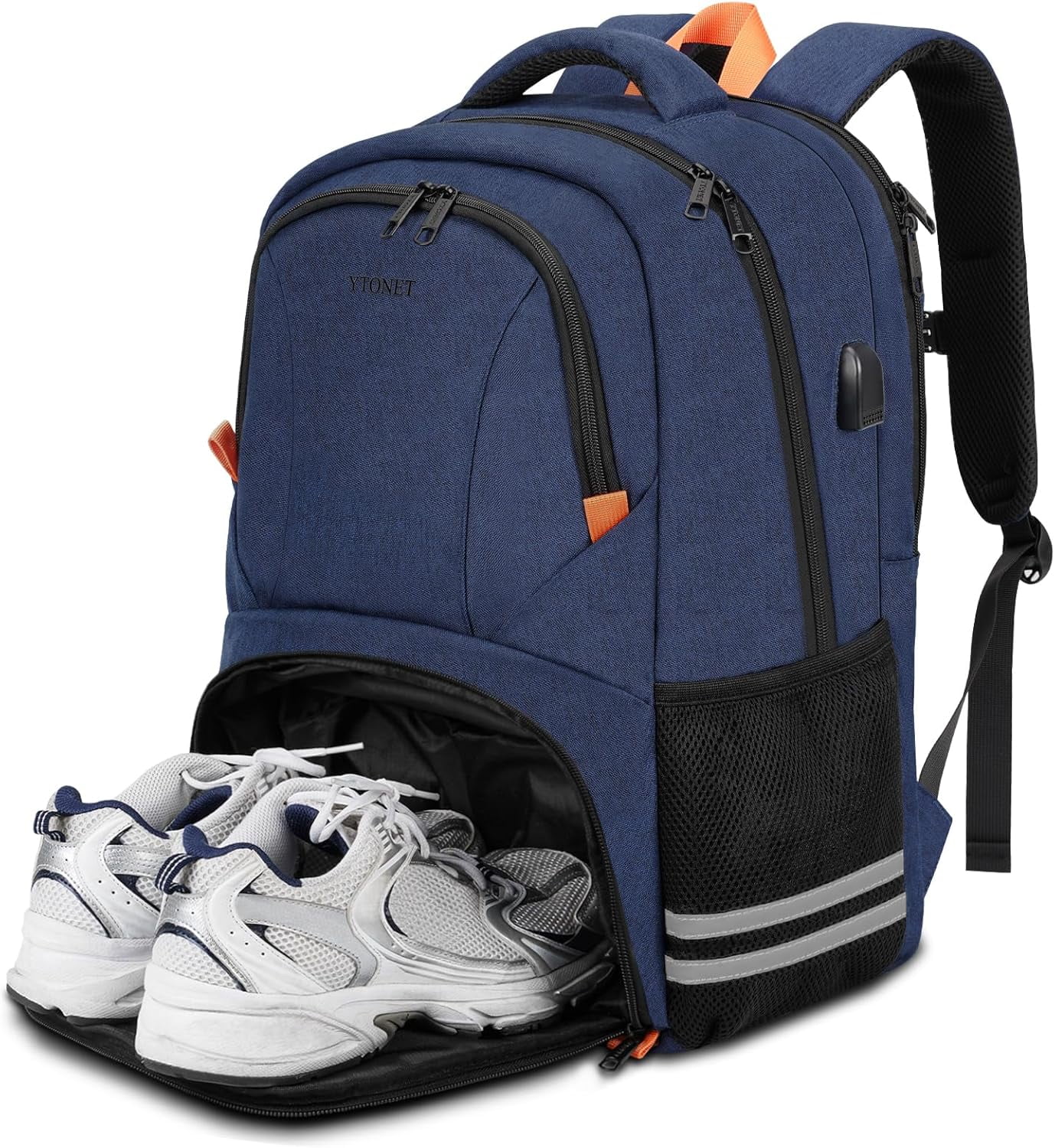 Gym Backpack for Men Women Travel Backpack with USB Charging Port Water Resistant Workout Gym Bag Lightweight Backpack, Tennis Bag Tennis Backpack for Women Men 2 Rackets
