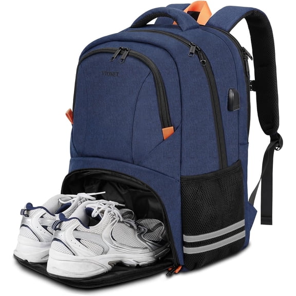 Gym Backpack for Men Women Travel Backpack with USB Charging Port Water Resistant Workout Gym Bag Lightweight Backpack, Tennis Bag Tennis Backpack for Women Men 2 Rackets