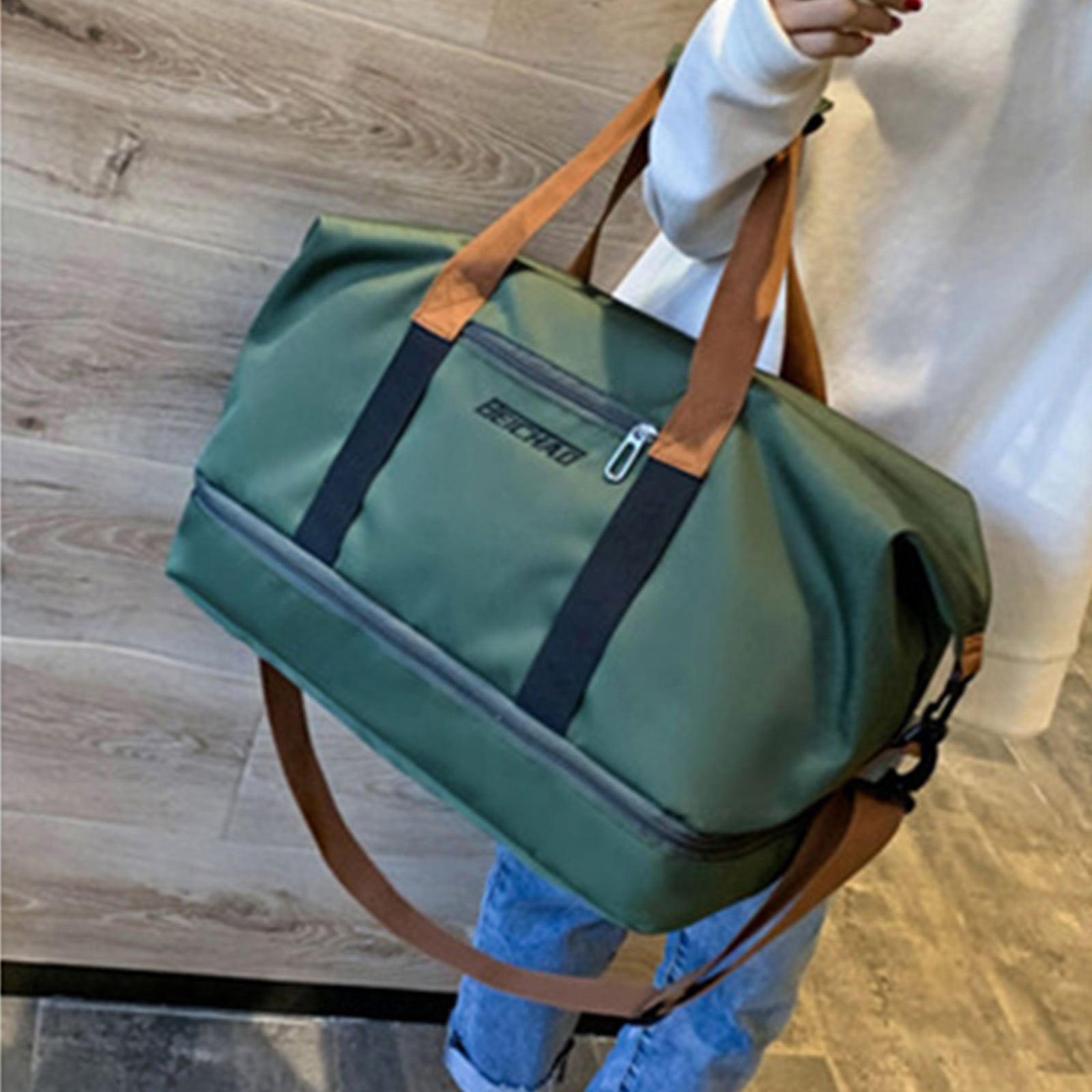 Gym Duffle Bag For Men & Women - Waterproof With Shoe & Wet Compartments, Kyokushin Logo