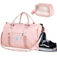 Gym Bag with Shoes Compartment and Wet Pocket,Travel Duffel Bag for