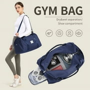 Gym Bag Womens Mens with Shoes Compartment and Wet Pocket,Travel Duffel Bag for Women for Plane,Sport Gym Tote Bags Swimming Yoga,Waterproof Weekend Overnight Bag Carry on Bag Hospital Holdalls