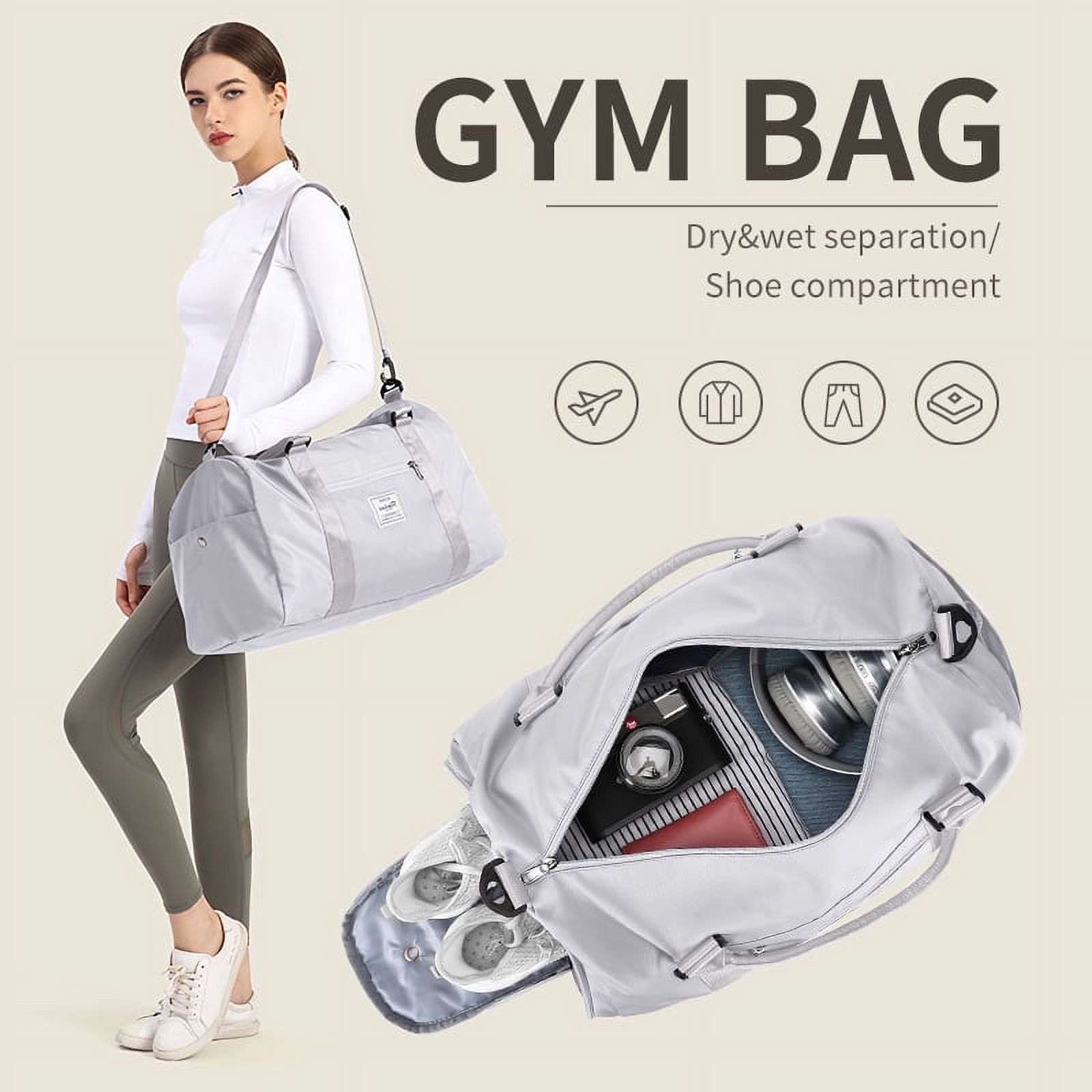 Waterproof Gym Bag for Men & Women with Shoe Compartment, Wet Pocket ...