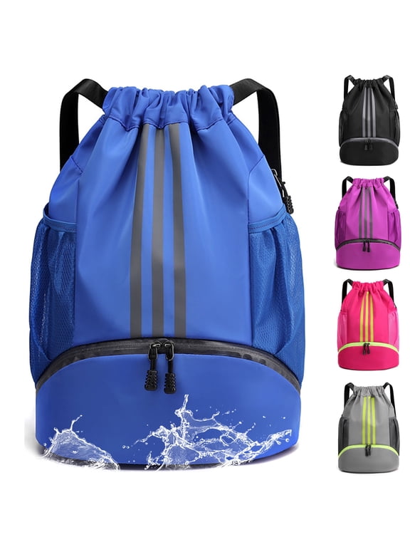 Gym Bag by Unisex Waterproof Large Capacity Sports Bag with Shoe Compartment Blue