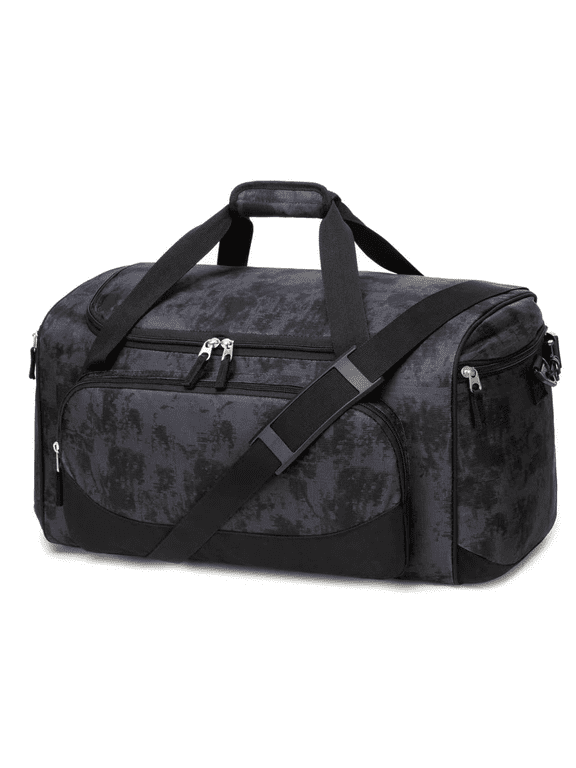 55L Gym Bag for Men/Women, Large Sports Duffle Bags, Lightweight Workout Bags - Black tie-dye