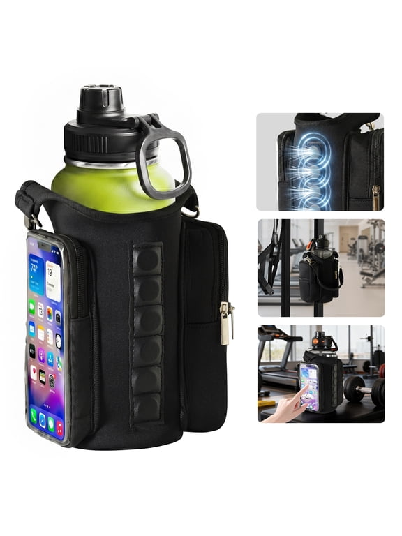 Magnetic Gym Bag with Touchscreen Phone Pocket Sports Crossbody Bag for Men & Women, Hands-Free Fitness & Travel Holder
