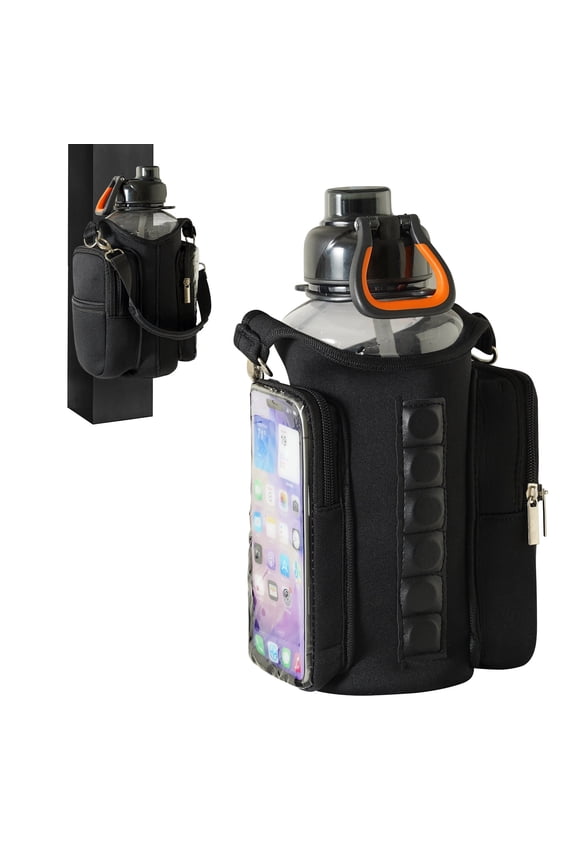 Magnetic Gym Sling Bottle Bag with Touchscreen Phone Pocket  Sports Crossbody Bag for Men & Women, Hands-Free Fitness & Travel Holder