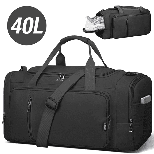 Tolaccea 40L 3-in-1 Gym Duffel Backpack - Travel Bag With Shoe Compartment, Wet Pocket, Laptop Sleeve (Navy)