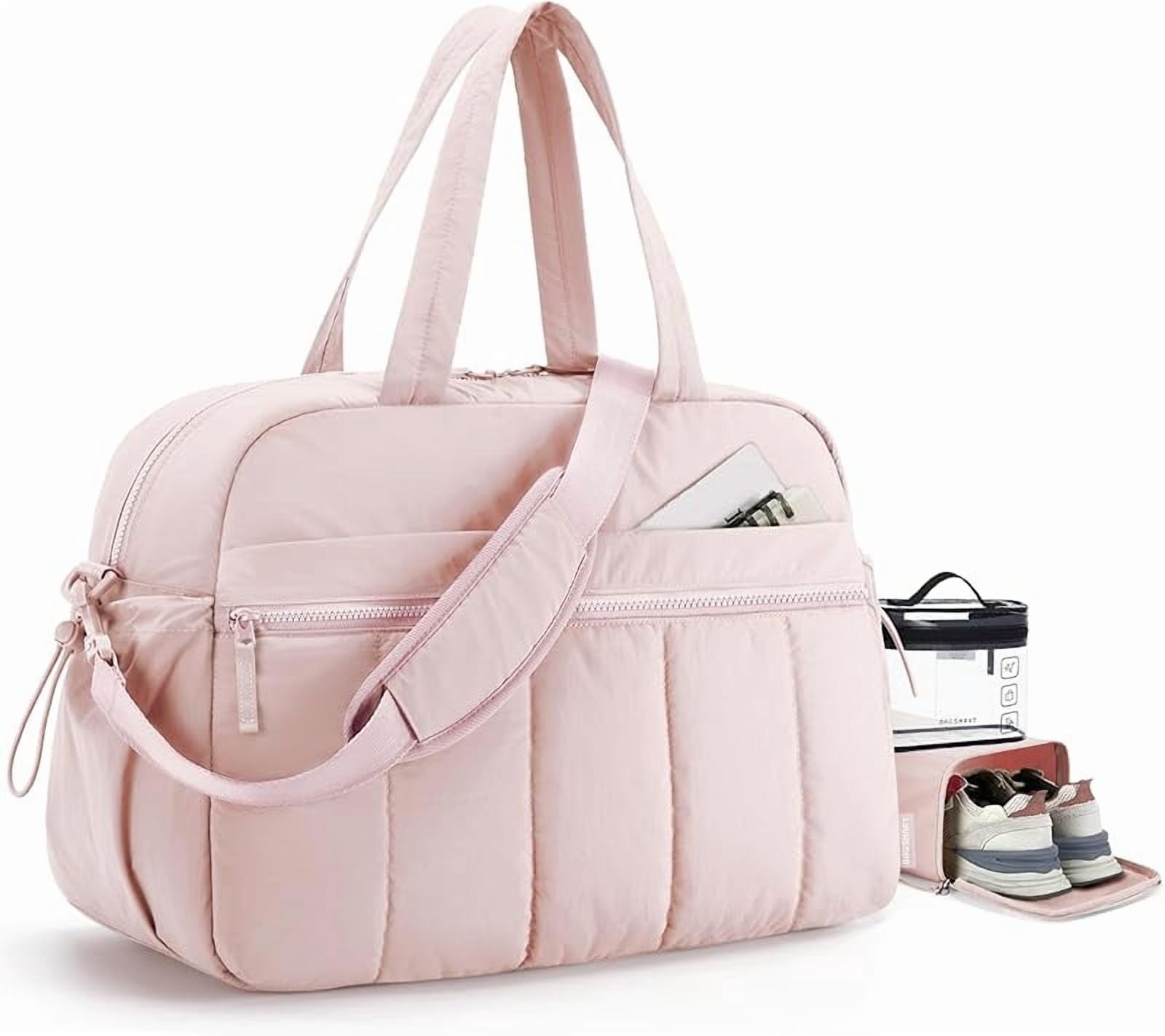 Gym Bag for Women, Duffle Bag for Travel with Wet Pocket, Lightweight Carry on Weekender Duffel, Water Resistant