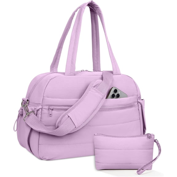 Gym Bag for Women, Lightweight Duffle Bag for Travel with Wet Pocket, TSA Friendly Carry Duffel Bag for Weekender, , Work, Yoga, Fitness -