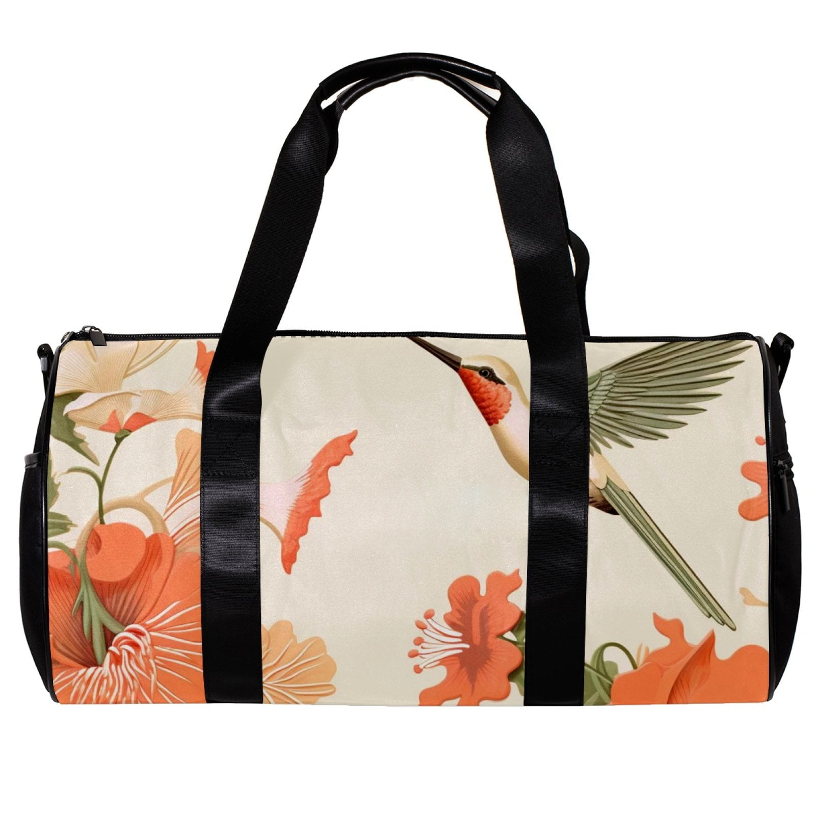 Gym Bag for Women Small Gym Bag for Men Bird Flower Japanese Print Overnight Bag Walmart