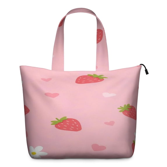 Gym Bag for Women,Travel Duffel Bag Airplane Duffel Strawberry Large Gym Tote Bag for Short Trips
