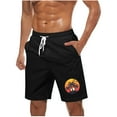 thumbnail image 1 of Gym Basketball Mens Shorts Casual Classic Fit Drawstring Summer Beach Shorts with Elastic Waist and Pockets, 1 of 4