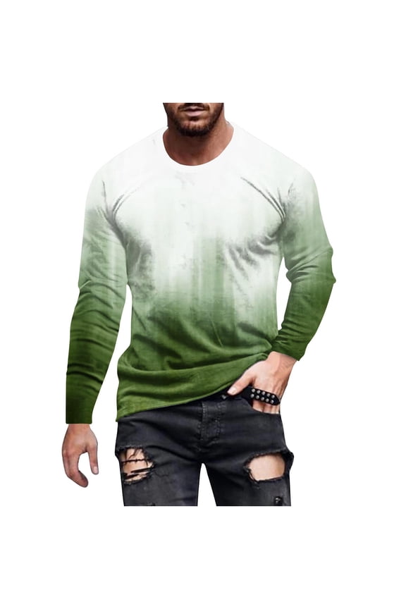 Gym Bodybuilding Long Sleeve Hipster Tee Top for Men 3D Graphic Printing Pullover for Men Casual Long Sleeve Crewneck T Shirts Slim Fit Workout Jumper Tops Streetwear