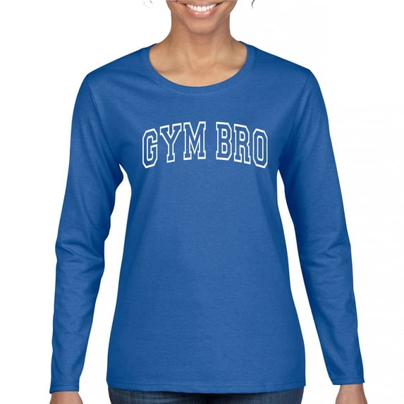 Gym Bro Women's Long Sleeve T-shirt Fitness Alpha Sigma Workout Rat Pump Cover Rizz