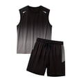 thumbnail image 1 of Gym Clothes for Men Workout Tank Shirts Sets Athletic 2-Piece Outfit Gradient Tank Shorts for Running Football Athletic Exercise Grey XXXL, 1 of 4