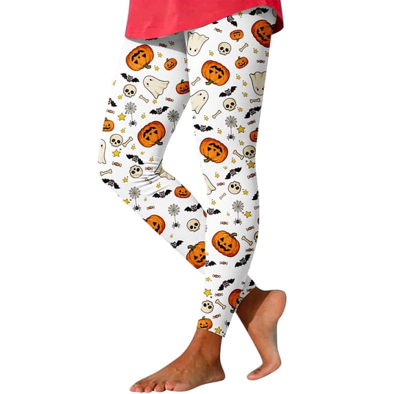 Gym Clothes for Woman Graphic‑Print High‑Waist‑Stretchy 7‑Length Slim‑Fit Workout Pants Fitness Clothing L