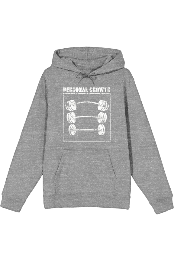Gym Culture Personal Growth Long Sleeve Adult Hooded Sweatshirt-XL-Heather Gray