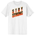 thumbnail image 1 of Gym Culture Stay Strong White Graphic Tee-Large, 1 of 4
